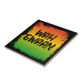 Wah Gwaan Jamaican Rasta Caribbean Kitchen Fliese (Seite)