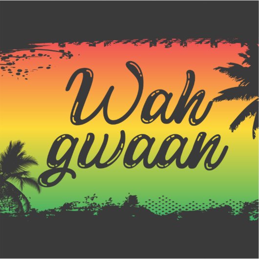 Wah Gwaan Jamaican stellt sich die Frage, wie man Aufkleber (Vorderseite)