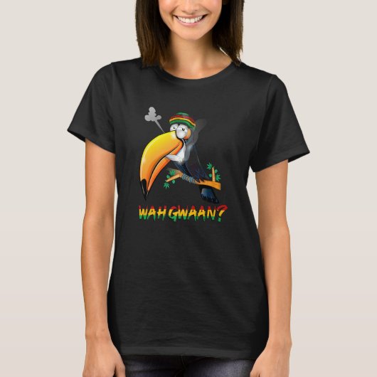 Wah Gwaan Patois Jamaica Toucan Jamaican Slang T-Shirt (Vorderseite)