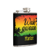 Wah Gwan Jamaican Rasta Reggae Lover Flachmann (Rechts)