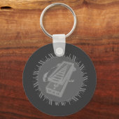 Wah Wah Pedal Gray Schlüsselanhänger (Vorderseite)