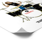 Waheela Drummer Girl Poster (Ecke)