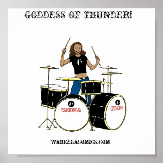 Waheela Drummer Girl Poster (Vorne)