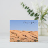 Wahiba Sands Wüste - Oman Postkarte (Stehend Vorderseite)