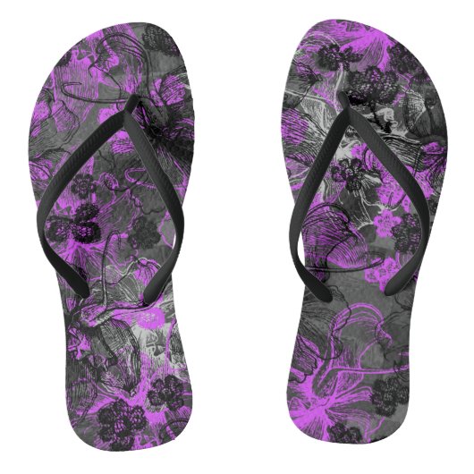 Wahine Lace Hawaiian Orchid Badesandalen (Fußbett)