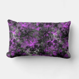 Wahine Lace Hawaiian Orchid Collage Lendenkissen