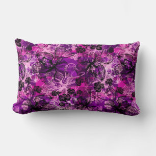 Wahine Lace Hawaiian Orchid Collage Lendenkissen