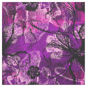 Wahine Lace Hawaiian Orchid Collage Stoff (Nahaufnahme)