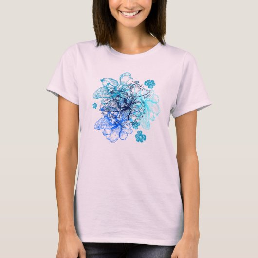 Wahine Lace Hawaiian Orchid T-Shirt (Vorderseite)