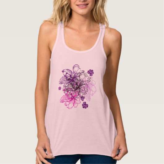 Wahine Lace Hawaiian Orchid Tank Top (Vorderseite)