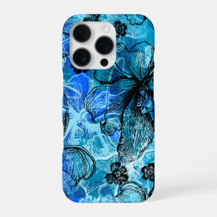 Wahine Lace Hawaiian Orchid Turq und Royal iPhone 16 Pro Hülle