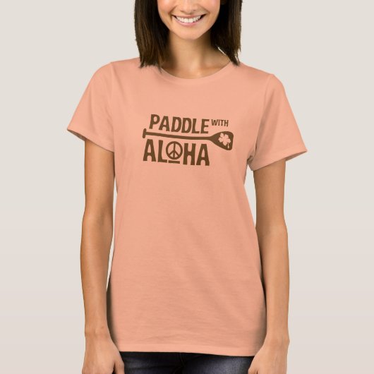 Wahine Paddle mit Aloha Burnout T-Shirt (Vorderseite)