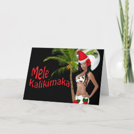 Wahine Pinup Mele Kalikimaka Weihnachtskarten 03 Feiertagskarte