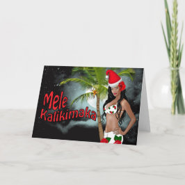 Wahine Pinup Mele Kalikimaka Weihnachtskarten 06 Feiertagskarte