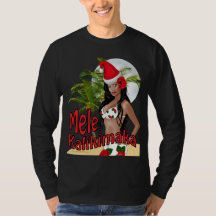 Wahine Pinup Mele Kalikimaka WeihnachtsT - Shirt