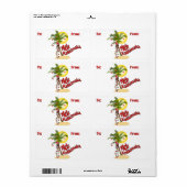 Wahine Pinup Weihnachtsgeschenke Tag Labels (Vorne)