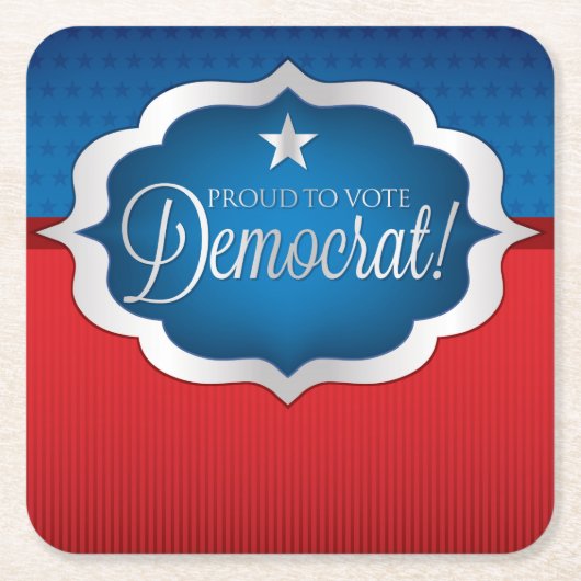 Wahl12 Rechteckiger Pappuntersetzer (Vorderseite)