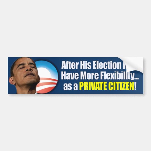 Wahl 2012 - AntiObama Autoaufkleber (Vorne)