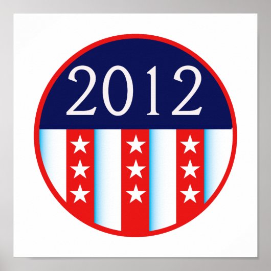 Wahl 2012 Siegel Rot-Blau-Abstimmung Poster (Vorne)