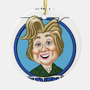 Wahl 2016 Hilary Clinton Keramikornament
