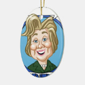 Wahl 2016 Hilary Clinton Keramikornament (Links)