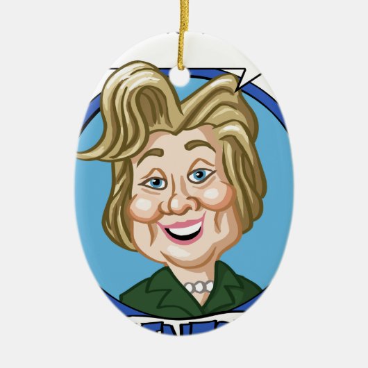Wahl 2016 Hilary Clinton Keramikornament (Vorne)