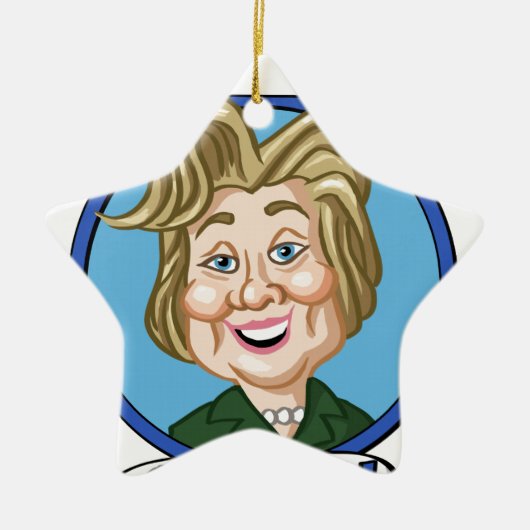 Wahl 2016 Hilary Clinton Keramikornament (Vorne)