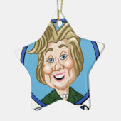 Wahl 2016 Hilary Clinton Keramikornament (Links)