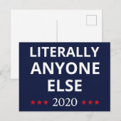 Wahl 2020, Anti-Trump - Jeder andere II Postkarte (Vorne/Hinten)