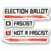 Wahl 2024: Abstimmung nicht faschistisch Aufkleber (Vorderseite)