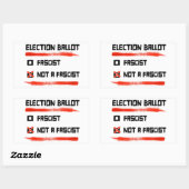 Wahl 2024: Abstimmung nicht faschistisch Rechteckiger Aufkleber (Blatt)