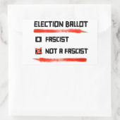 Wahl 2024: Abstimmung nicht faschistisch Rechteckiger Aufkleber (Tasche)