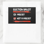 Wahl 2024: Abstimmung nicht faschistisch Rechteckiger Aufkleber (Tasche)