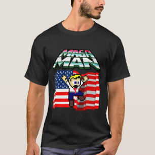 Wahl 2024 Amerikanische Flagge Mega Man Funny Pres T-Shirt