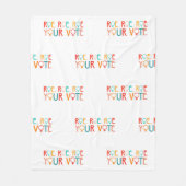 Wahl 2024 Frauenrechte Roe Roe Roe Ihre Stimme Fleecedecke (Vorderseite)