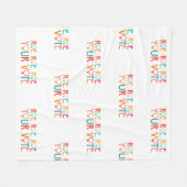 Wahl 2024 Frauenrechte Roe Roe Roe Ihre Stimme Fleecedecke (Vorderseite (Horizontal))