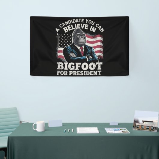 Wahl 2024 Funny Vote Sasquatch USA Banner (Messeveranstaltung)