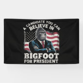 Wahl 2024 Funny Vote Sasquatch USA Banner (Horizontal)