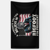 Wahl 2024 Funny Vote Sasquatch USA Banner (Vertikal)