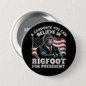 Wahl 2024 Funny Vote Sasquatch USA Button (Vorne & Hinten)