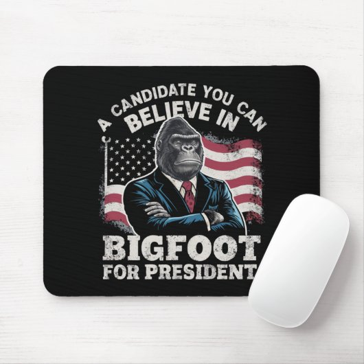 Wahl 2024 Funny Vote Sasquatch USA Mousepad (Mit Mouse)