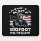 Wahl 2024 Funny Vote Sasquatch USA Mousepad (Vorne)