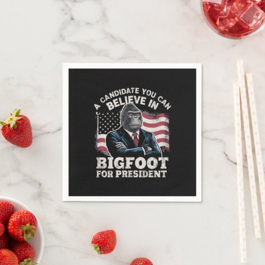Wahl 2024 Funny Vote Sasquatch USA Serviette (Beispiel)