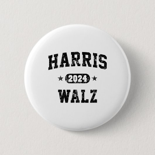 Wahl 2024 für Kamala Harris Tim Wal Button (Vorderseite)