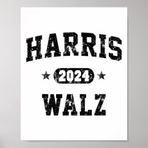 Wahl 2024 für Kamala Harris Tim Wal Poster
