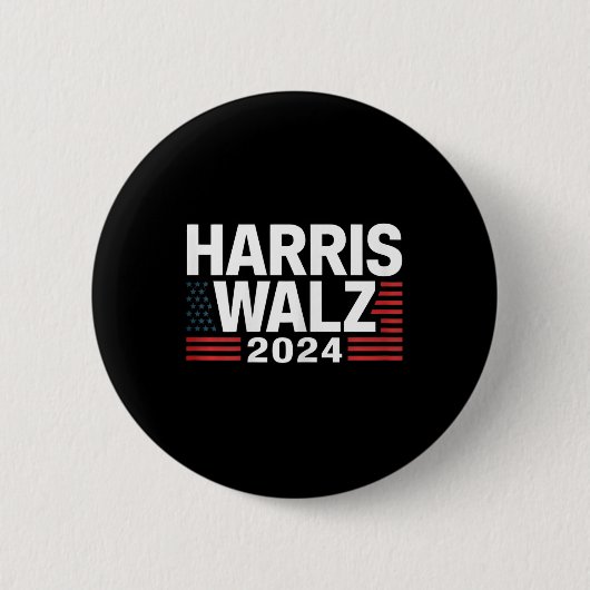 Wahl 2024 Kamala Harris Tim W Waltz 1 Button (Vorderseite)
