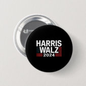 Wahl 2024 Kamala Harris Tim W Waltz 1 Button (Vorne & Hinten)