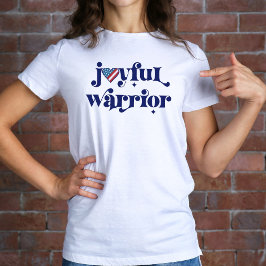 Wahl 2024 Kamala Joyful Warrior USA Flaggenherz T-Shirt