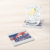 Wahl 2024 rechteckiger pappuntersetzer (Vor Ort)