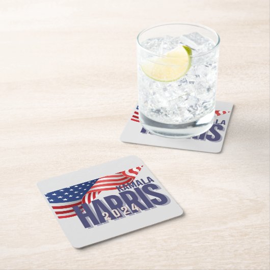 Wahl 2024 rechteckiger pappuntersetzer (Vor Ort)